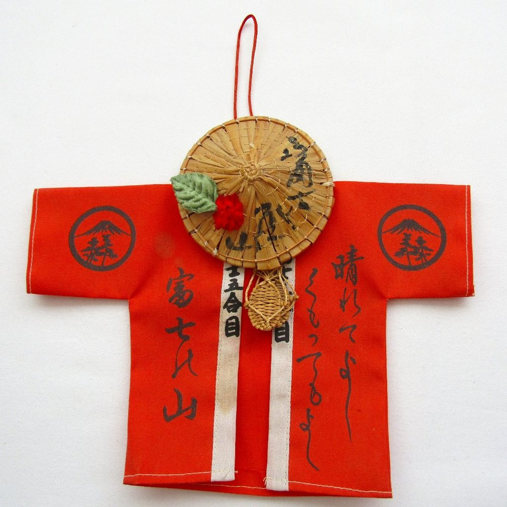 Unique Souvenir Vintage Asian Outfit, Hat Handmade Wall-Hanging Collectible
